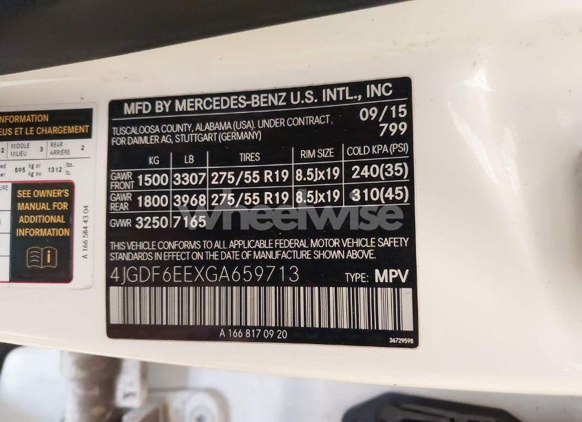 Photo 9 of 2016 Mercedes-benz Gl 450 4MATIC (VIN 4JGDF6EEXGA659713)