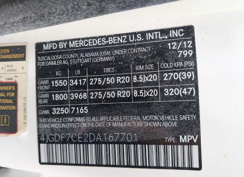 Photo 9 of 2013 Mercedes-benz Gl 450 4MATIC (VIN 4JGDF7CE2DA167701)