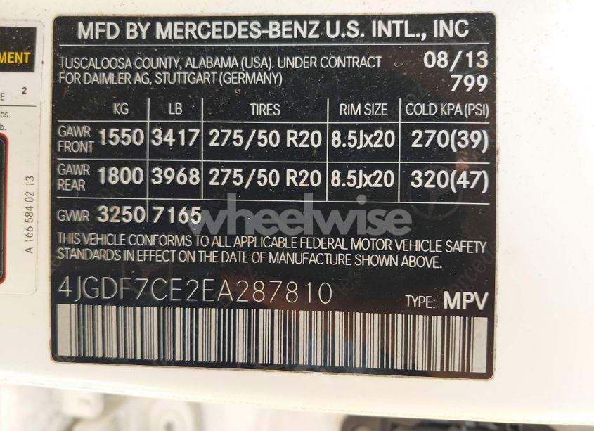 Photo 9 of 2014 Mercedes-benz Gl 450 4MATIC (VIN 4JGDF7CE2EA287810)
