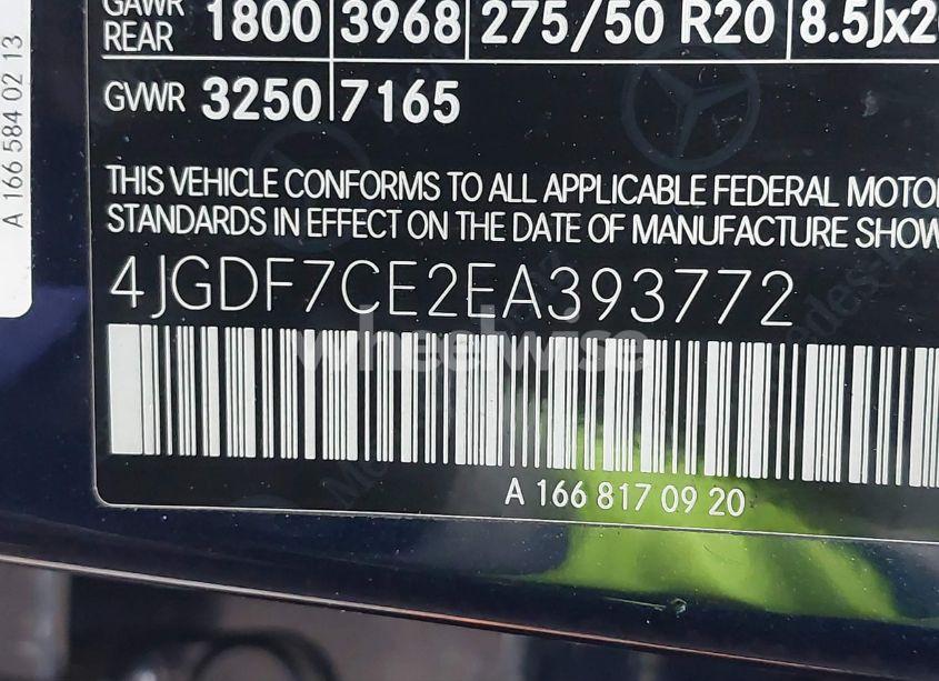 Photo 9 of 2014 Mercedes-benz Gl 450 4MATIC (VIN 4JGDF7CE2EA393772)