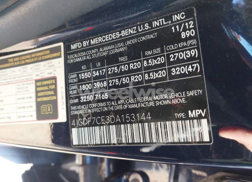 Photo 9 of 2013 Mercedes-benz Gl 450 4MATIC (VIN 4JGDF7CE3DA153144)