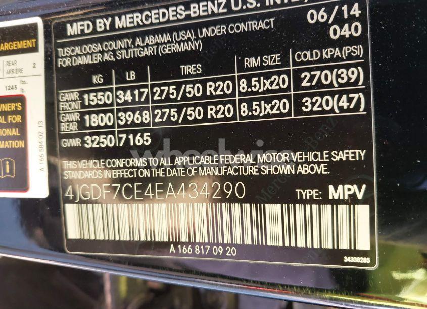 Photo 9 of 2014 Mercedes-benz Gl 450 4MATIC (VIN 4JGDF7CE4EA434290)