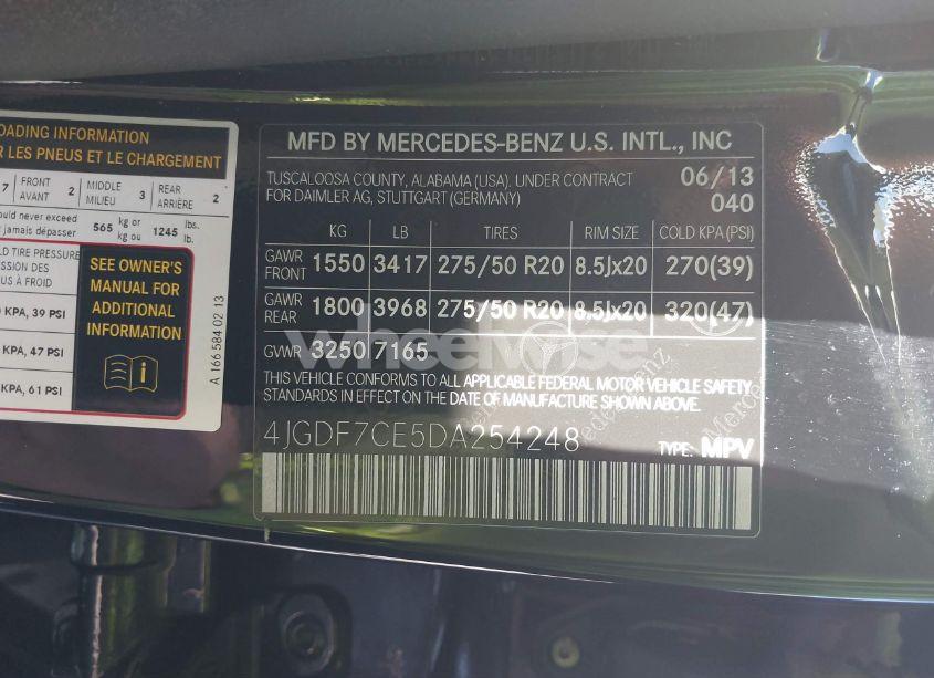 Photo 9 of 2013 Mercedes-benz Gl 450 4MATIC (VIN 4JGDF7CE5DA254248)
