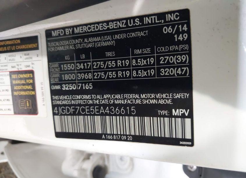 Photo 9 of 2014 Mercedes-benz Gl 450 4MATIC (VIN 4JGDF7CE5EA436615)