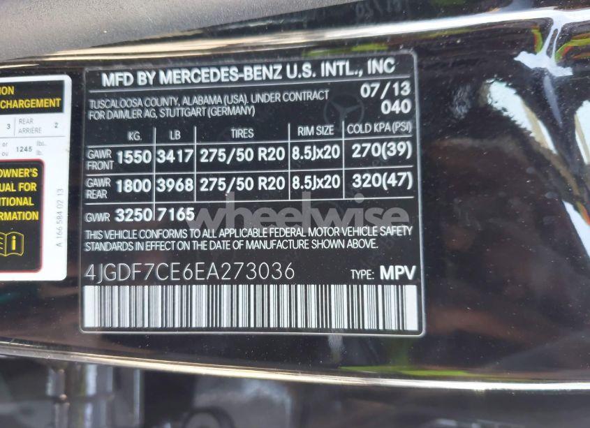 Photo 9 of 2014 Mercedes-benz Gl 450 4MATIC (VIN 4JGDF7CE6EA273036)