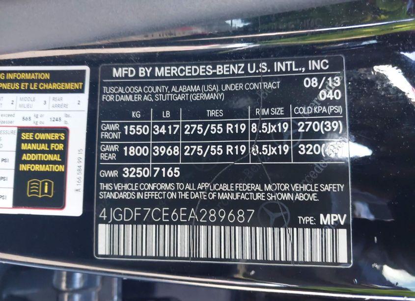 Photo 9 of 2014 Mercedes-benz Gl 450 4MATIC (VIN 4JGDF7CE6EA289687)