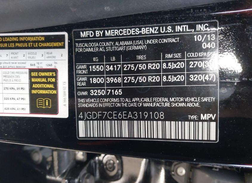 Photo 9 of 2014 Mercedes-benz Gl 450 4MATIC (VIN 4JGDF7CE6EA319108)