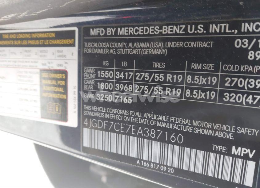 Photo 9 of 2014 Mercedes-benz Gl 450 4MATIC (VIN 4JGDF7CE7EA387160)