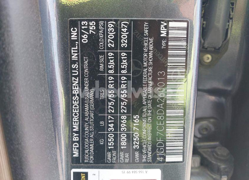 Photo 9 of 2013 Mercedes-benz Gl 450 4MATIC (VIN 4JGDF7CE8DA260013)