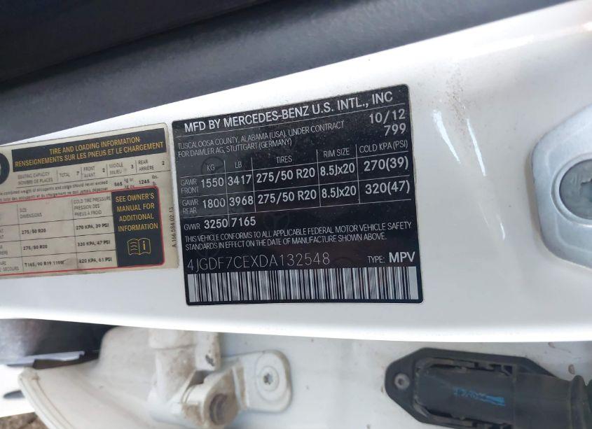 Photo 9 of 2013 Mercedes-benz Gl 450 4MATIC (VIN 4JGDF7CEXDA132548)