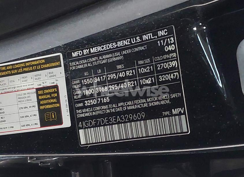 Photo 9 of 2014 Mercedes-benz Gl 550 4MATIC (VIN 4JGDF7DE3EA329609)