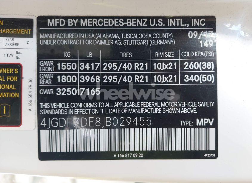 Photo 9 of 2018 Mercedes-benz Gls 550 4MATIC (VIN 4JGDF7DE8JB029455)