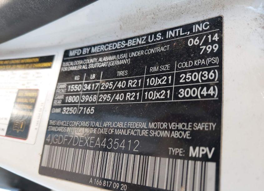 Photo 9 of 2014 Mercedes-benz Gl 550 4MATIC (VIN 4JGDF7DEXEA435412)