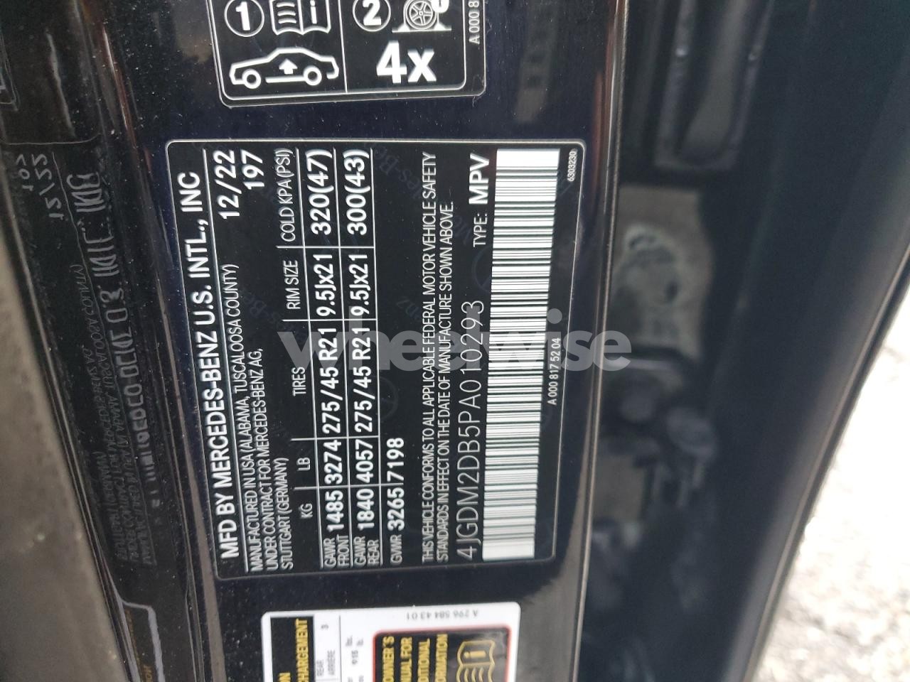 Photo 14 of 2023 MERCEDES-BENZ EQS SUV 450+ (VIN 4JGDM2DB5PA010293)