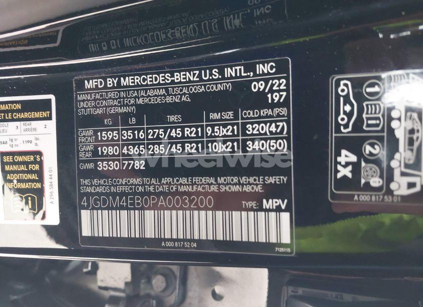 Photo 9 of 2023 Mercedes-benz Eqs 580 SUV 4MATIC (VIN 4JGDM4EB0PA003200)