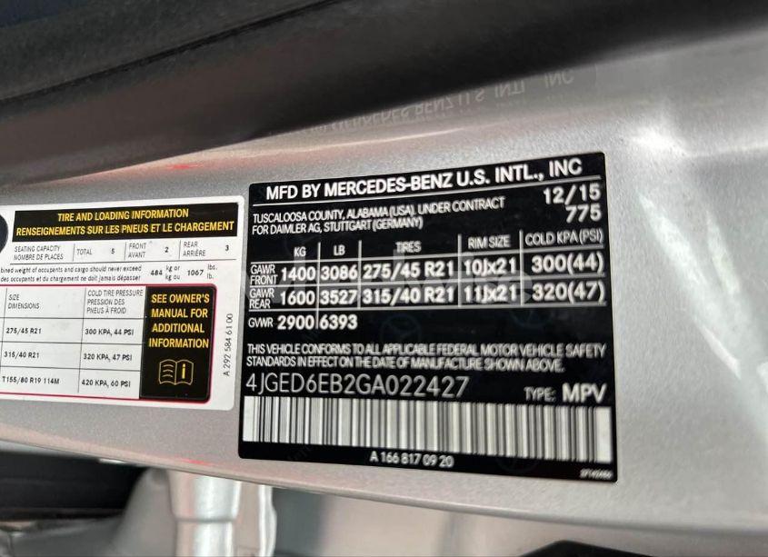 Photo 9 of 2016 Mercedes-benz Gle COUPE 450 4MATIC (VIN 4JGED6EB2GA022427)