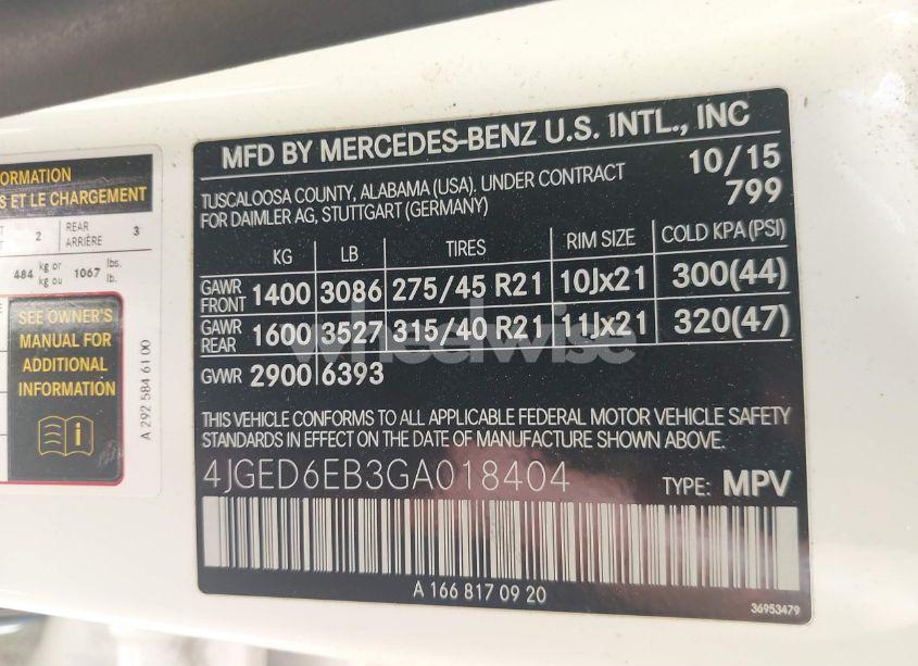 Photo 9 of 2016 Mercedes-benz Gle 450 AMG COUPE 4MATIC (VIN 4JGED6EB3GA018404)