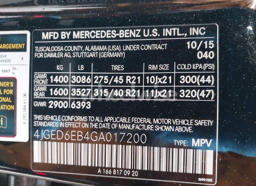 Photo 9 of 2016 Mercedes-benz Gle 450 AMG COUPE 4MATIC (VIN 4JGED6EB4GA017200)