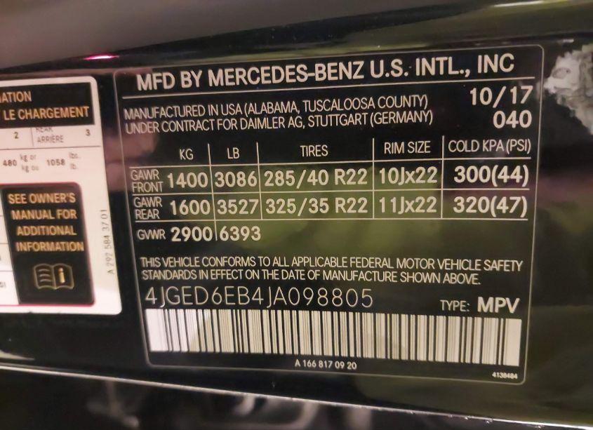 Photo 9 of 2018 Mercedes-benz Amg GLE 43 COUPE 4MATIC (VIN 4JGED6EB4JA098805)