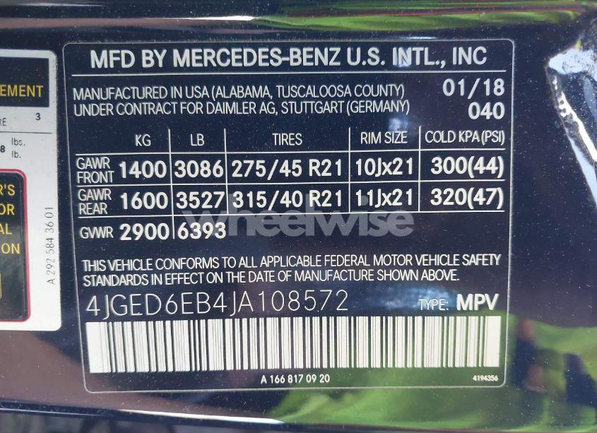 Photo 9 of 2018 Mercedes-benz Amg GLE 43 COUPE 4MATIC (VIN 4JGED6EB4JA108572)