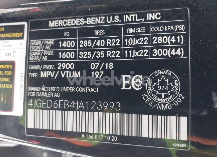 Photo 9 of 2018 Mercedes-benz Amg GLE 43 COUPE 4MATIC (VIN 4JGED6EB4JA123993)