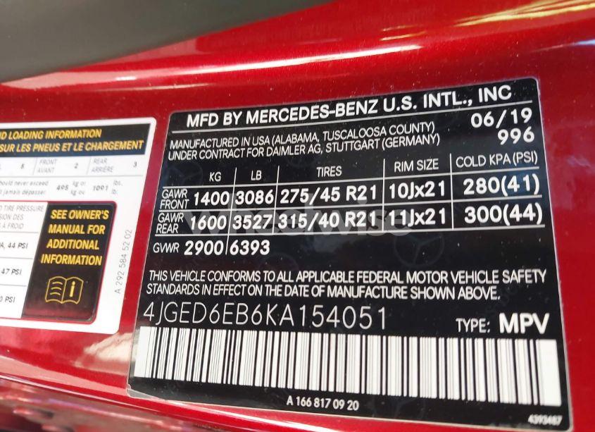 Photo 9 of 2019 Mercedes-benz Amg GLE 43 COUPE 4MATIC (VIN 4JGED6EB6KA154051)