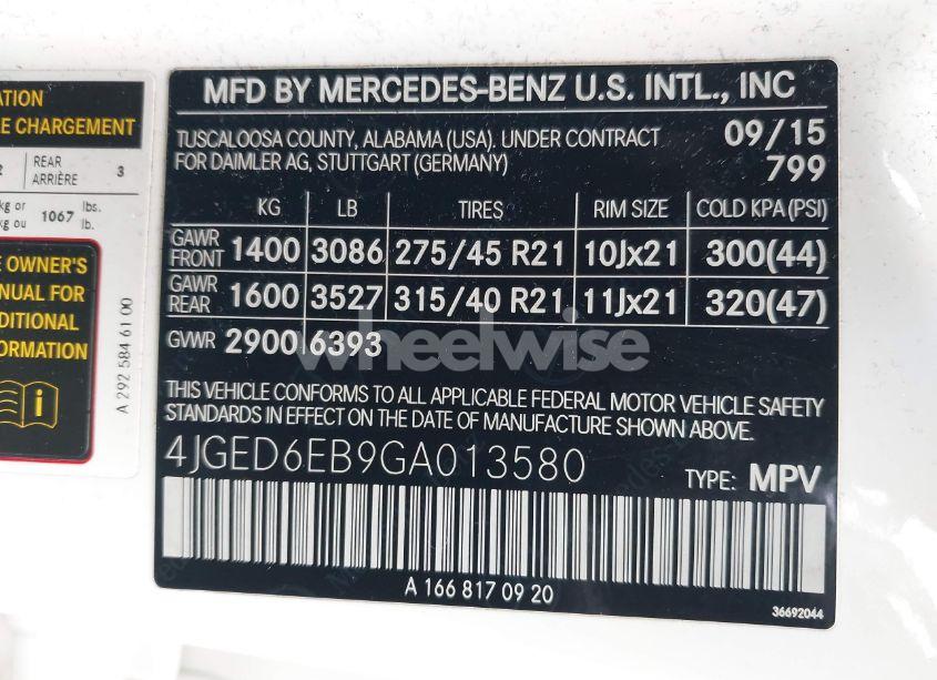 Photo 9 of 2016 Mercedes-benz Gle 450 AMG COUPE 4MATIC (VIN 4JGED6EB9GA013580)