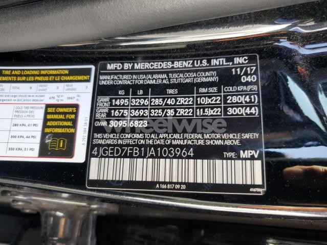 Photo 9 of 2018 MERCEDES-BENZ GLE COUPE 63 AMG-S N/A (VIN 4JGED7FB1JA103964)