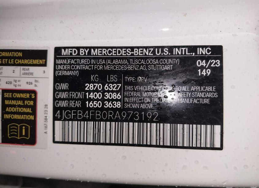 Photo 9 of 2024 Mercedes-benz Gle 350 4MATIC (VIN 4JGFB4FB0RA973192)