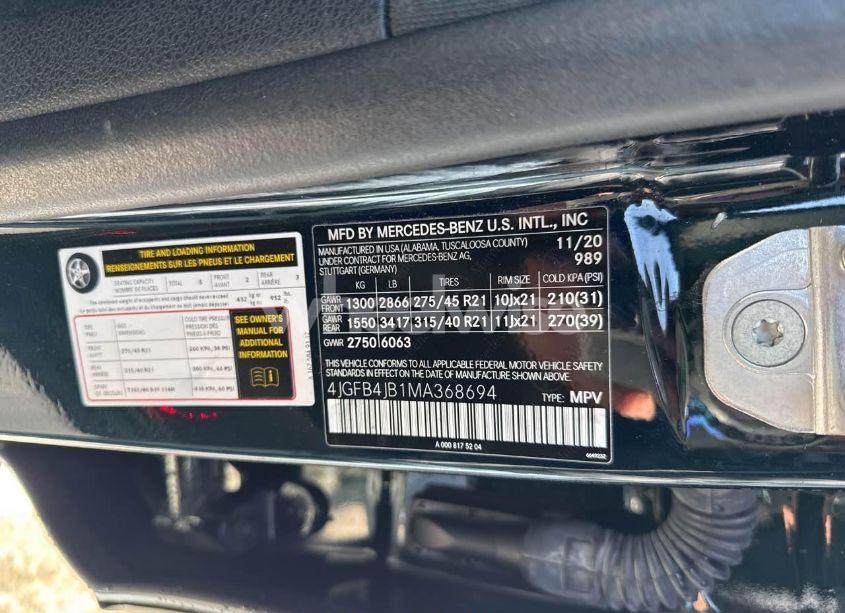 Photo 9 of 2021 Mercedes-benz Gle 350 (VIN 4JGFB4JB1MA368694)