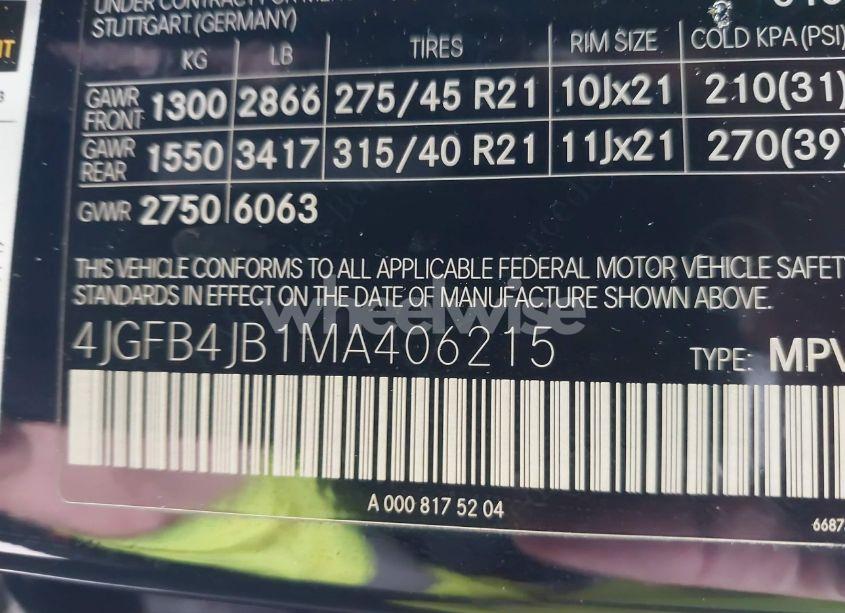 Photo 9 of 2021 Mercedes-benz Gle 350 (VIN 4JGFB4JB1MA406215)