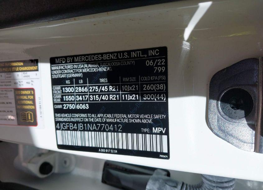 Photo 9 of 2022 Mercedes-benz Gle 350 (VIN 4JGFB4JB1NA770412)