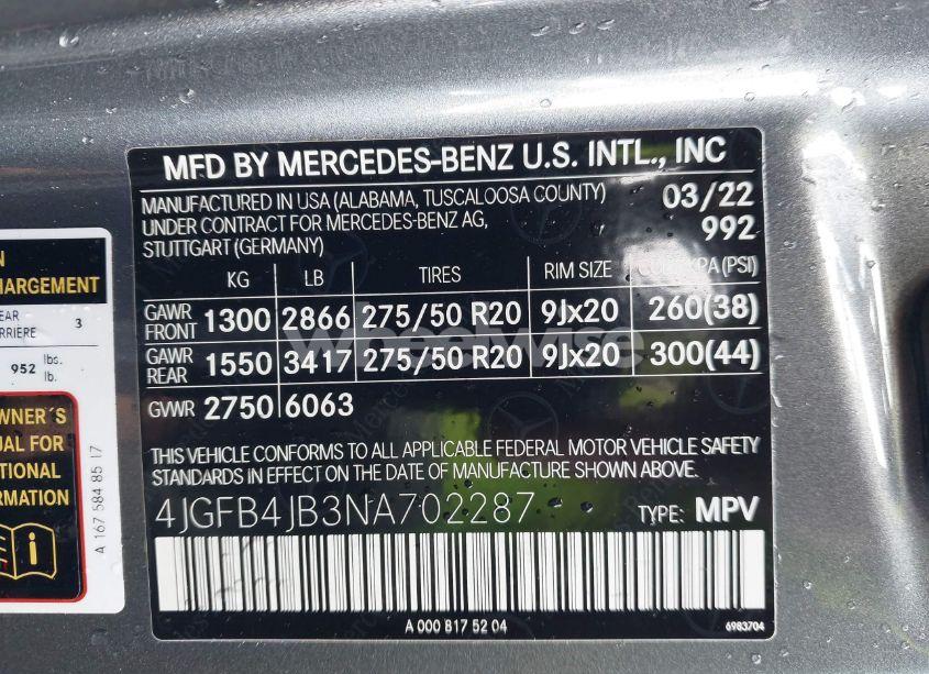 Photo 9 of 2022 Mercedes-benz Gle 350 (VIN 4JGFB4JB3NA702287)