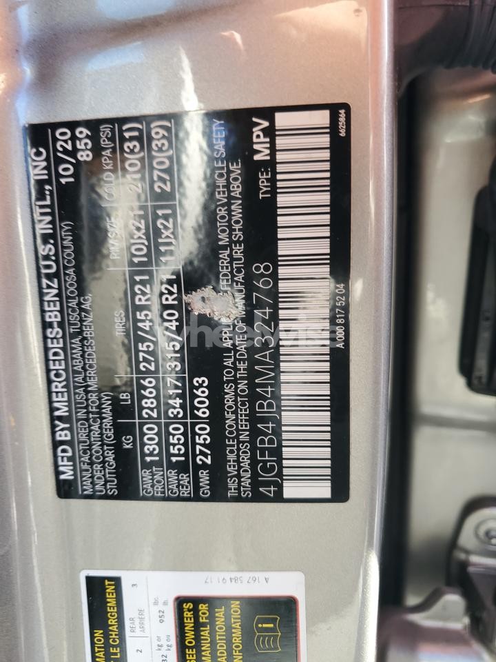 Photo 14 of 2021 MERCEDES-BENZ GLE 350 (VIN 4JGFB4JB4MA324768)