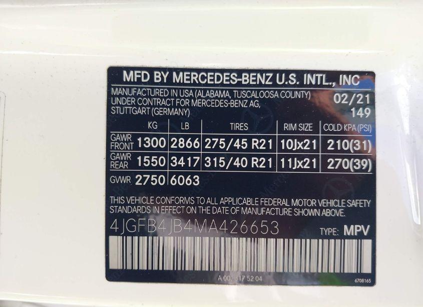 Photo 9 of 2021 Mercedes-benz Gle 350 (VIN 4JGFB4JB4MA426653)