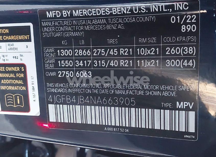Photo 9 of 2022 Mercedes-benz Gle 350 (VIN 4JGFB4JB4NA663905)