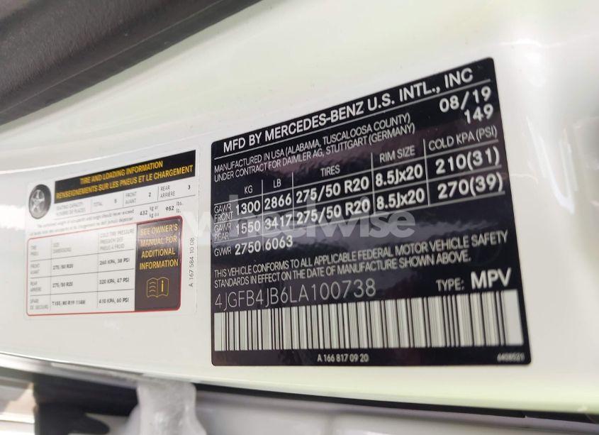 Photo 9 of 2020 Mercedes-benz Gle 350 (VIN 4JGFB4JB6LA100738)