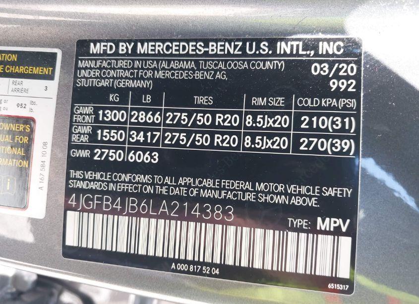 Photo 9 of 2020 Mercedes-benz Gle 350 (VIN 4JGFB4JB6LA214383)