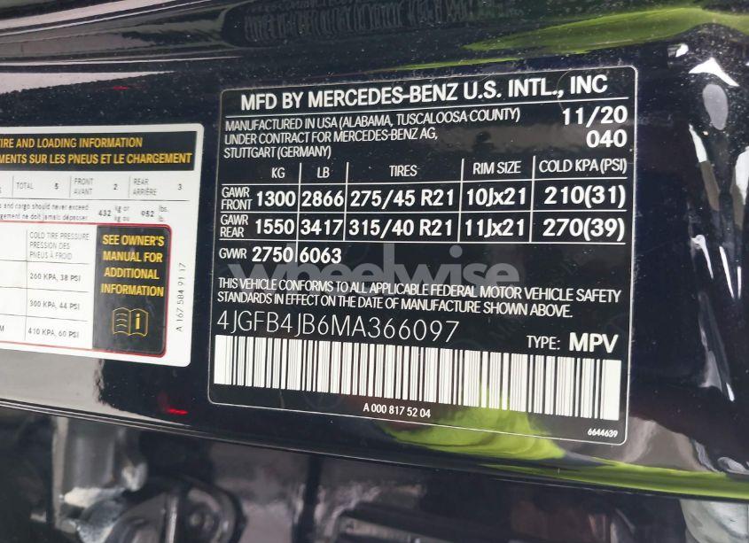 Photo 9 of 2021 Mercedes-benz Gle 350 (VIN 4JGFB4JB6MA366097)