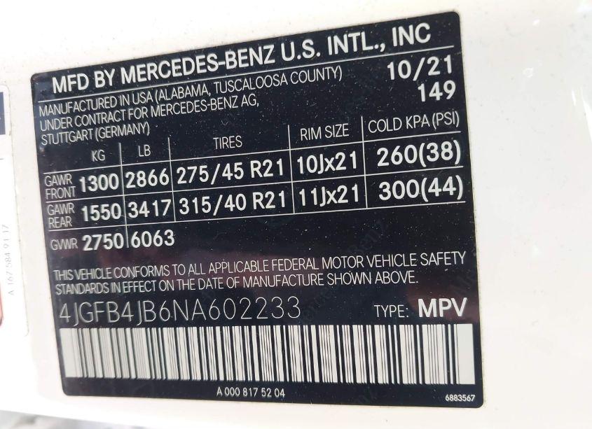 Photo 9 of 2022 Mercedes-benz Gle 350 (VIN 4JGFB4JB6NA602233)