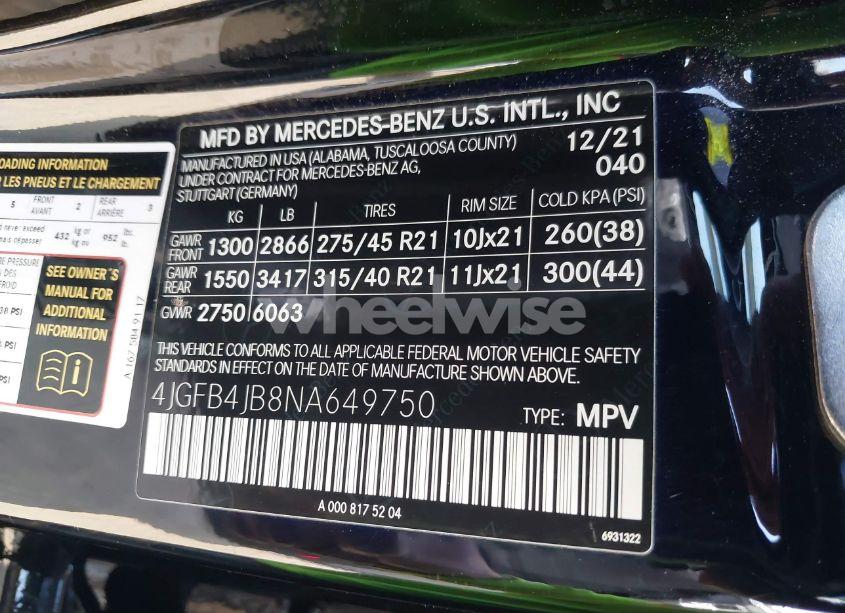 Photo 9 of 2022 Mercedes-benz Gle 350 (VIN 4JGFB4JB8NA649750)