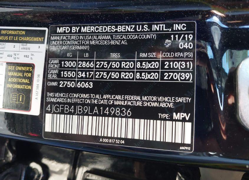 Photo 9 of 2020 Mercedes-benz Gle 350 (VIN 4JGFB4JB9LA149836)