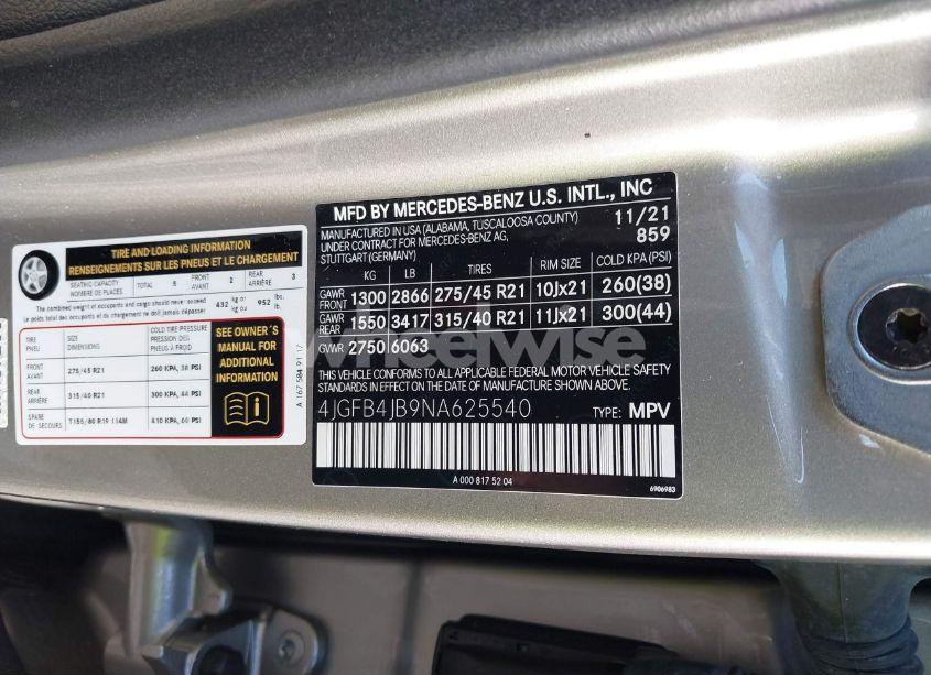 Photo 9 of 2022 Mercedes-benz Gle 350 (VIN 4JGFB4JB9NA625540)