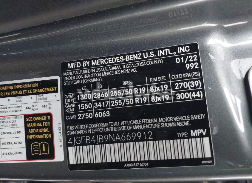 Photo 9 of 2022 Mercedes-benz Gle 350 (VIN 4JGFB4JB9NA669912)