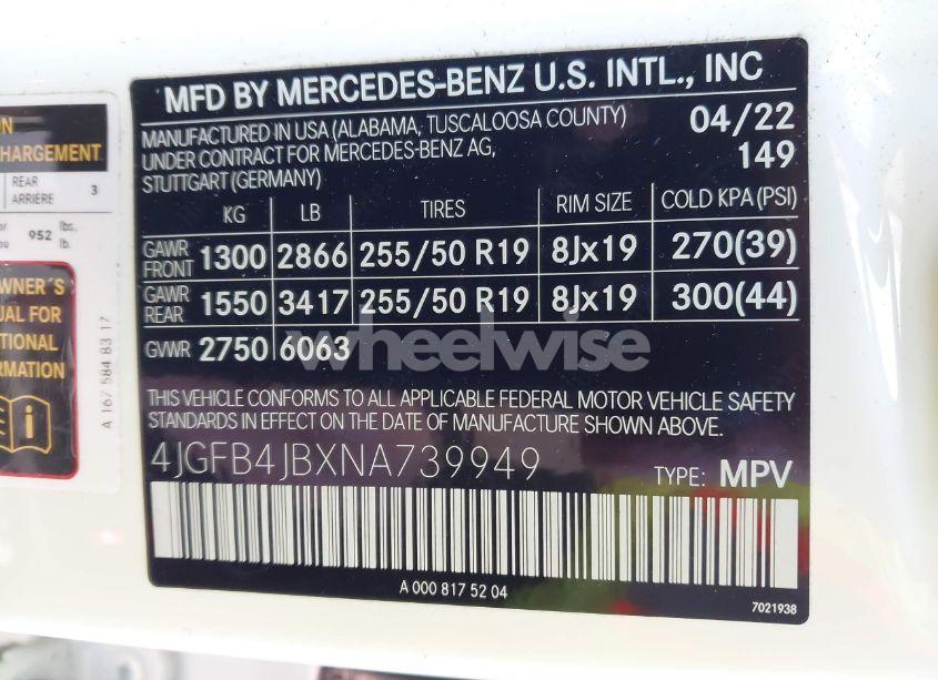 Photo 9 of 2022 Mercedes-benz Gle 350 (VIN 4JGFB4JBXNA739949)