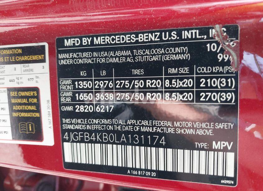 Photo 9 of 2020 Mercedes-benz Gle 350 4MATIC (VIN 4JGFB4KB0LA131174)