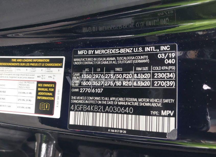 Photo 9 of 2020 Mercedes-benz Gle 350 4MATIC (VIN 4JGFB4KB2LA030640)