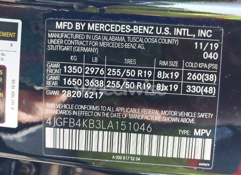 Photo 9 of 2020 Mercedes-benz Gle 350 4MATIC (VIN 4JGFB4KB3LA151046)