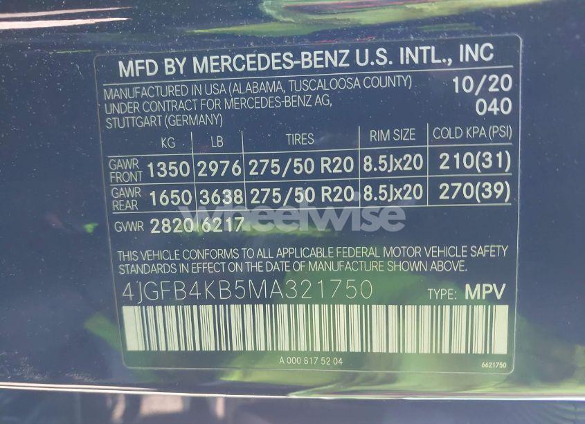 Photo 9 of 2021 Mercedes-benz Gle 350 4MATIC (VIN 4JGFB4KB5MA321750)