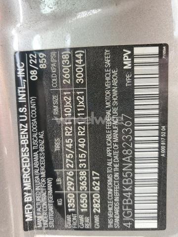 Photo 10 of 2022 MERCEDES-BENZ GLE 350 4MATIC (VIN 4JGFB4KB5NA823367)